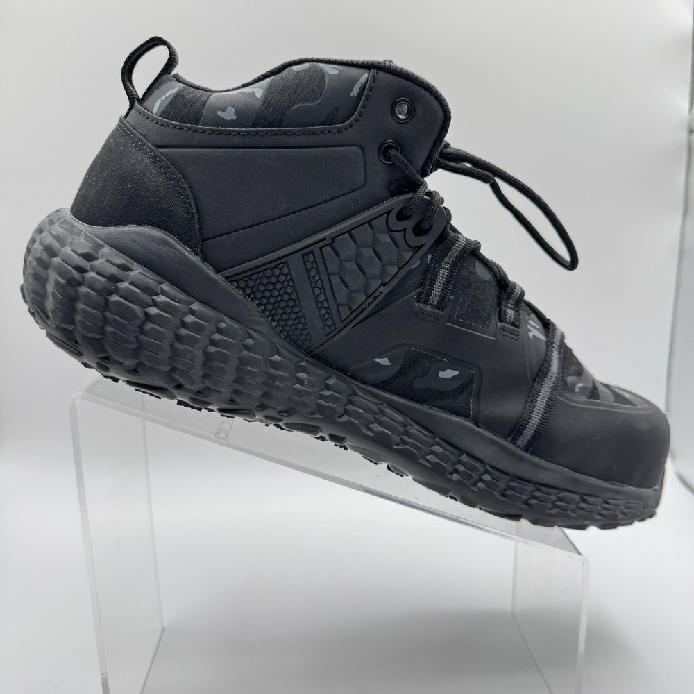 Skechers Work Monster SR Mens 10.5 Black Gray Comp Toe Slip Resistant Boots